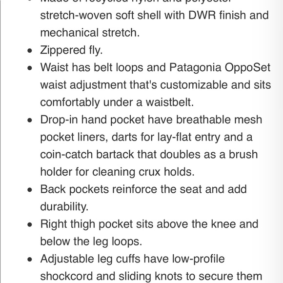 Patagonia rock pants size 8 feather grey - Picture 4 of 6